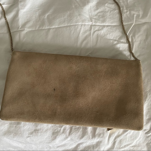 Reiss Goatskin Suede Foldover Twist Detail Clutch Bag - Picture 12 of 16
